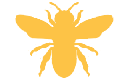 silhouette of a bee to promote pollinator appreciation