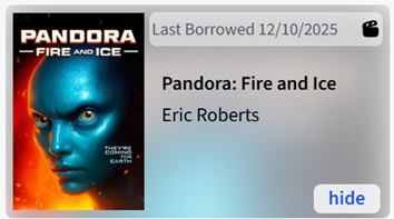 screencap of the pandora:fire and ice mockbuster entry in the Hoopla catalog